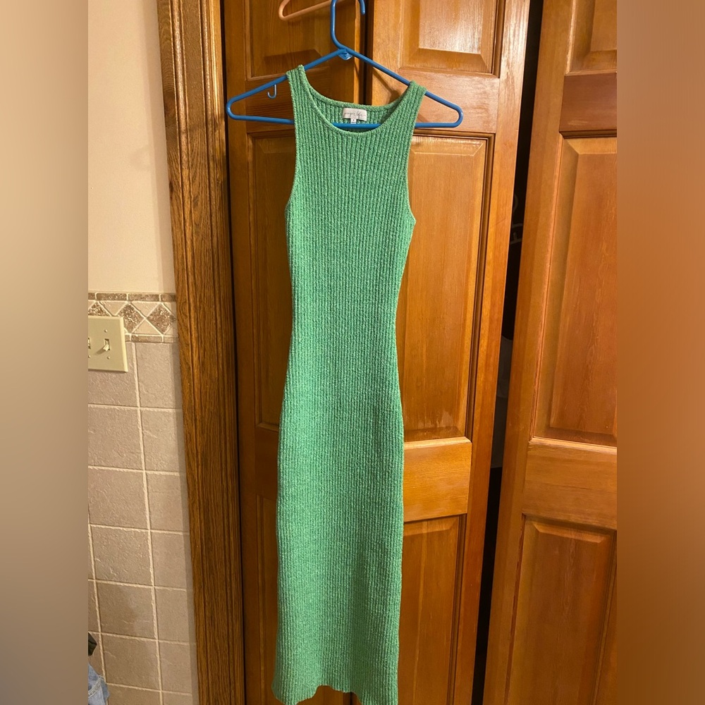 Juniper blue form fitting knit dress small